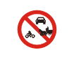 Accesul interzis autovehiculelor si vehiculelor cu tractioune animala 