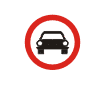 Accesul interzis autovehiculelor cu exceptia motocicletelor fara atas 