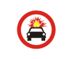 Accesul interzis vehiculelor care transporta substante explozive sau usor inflamabile 