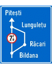 Presemnalizarea traseului de urmat in cazul unei restrictii de circulatie 