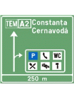 Presemnalizarea pe autostrada pentru spatiu de servicii 