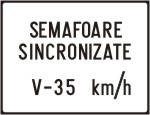 Viteaza recomandata pe un sector de drum cu semafoare sincronizate 